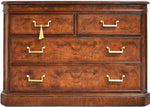 1990s Burlwood Chest Corinthian Collection by Drexel Heritage