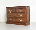 1990s Burlwood Chest Corinthian Collection by Drexel Heritage