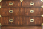 Mid Century Campaign 3 Drawer Dresser by Kroehler