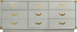Mid Century Campaign Accolade Style Dresser - Newly Painted