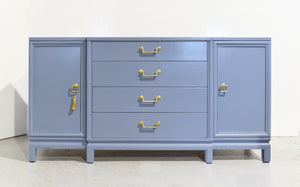 1950s Mahogany Sideboard by Landstrom Furniture in Blue -  Newly Painted