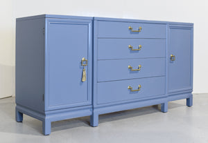 1950s Mahogany Sideboard by Landstrom Furniture in Blue -  Newly Painted