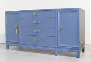 1950s Mahogany Sideboard by Landstrom Furniture in Blue -  Newly Painted