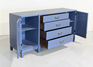 1950s Mahogany Sideboard by Landstrom Furniture in Blue -  Newly Painted