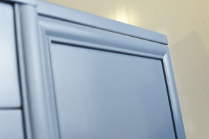 1950s Mahogany Sideboard by Landstrom Furniture in Blue -  Newly Painted