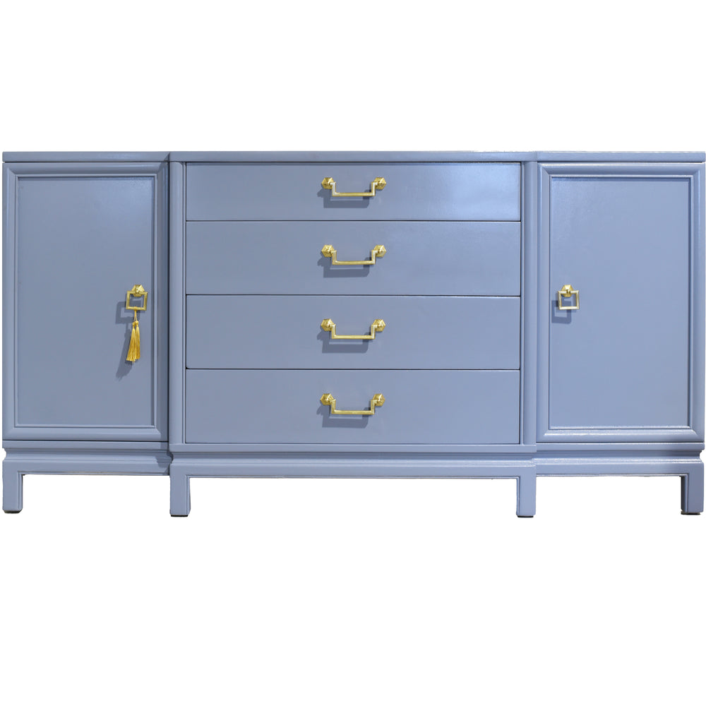 1950s Mahogany Sideboard by Landstrom Furniture in Blue -  Newly Painted