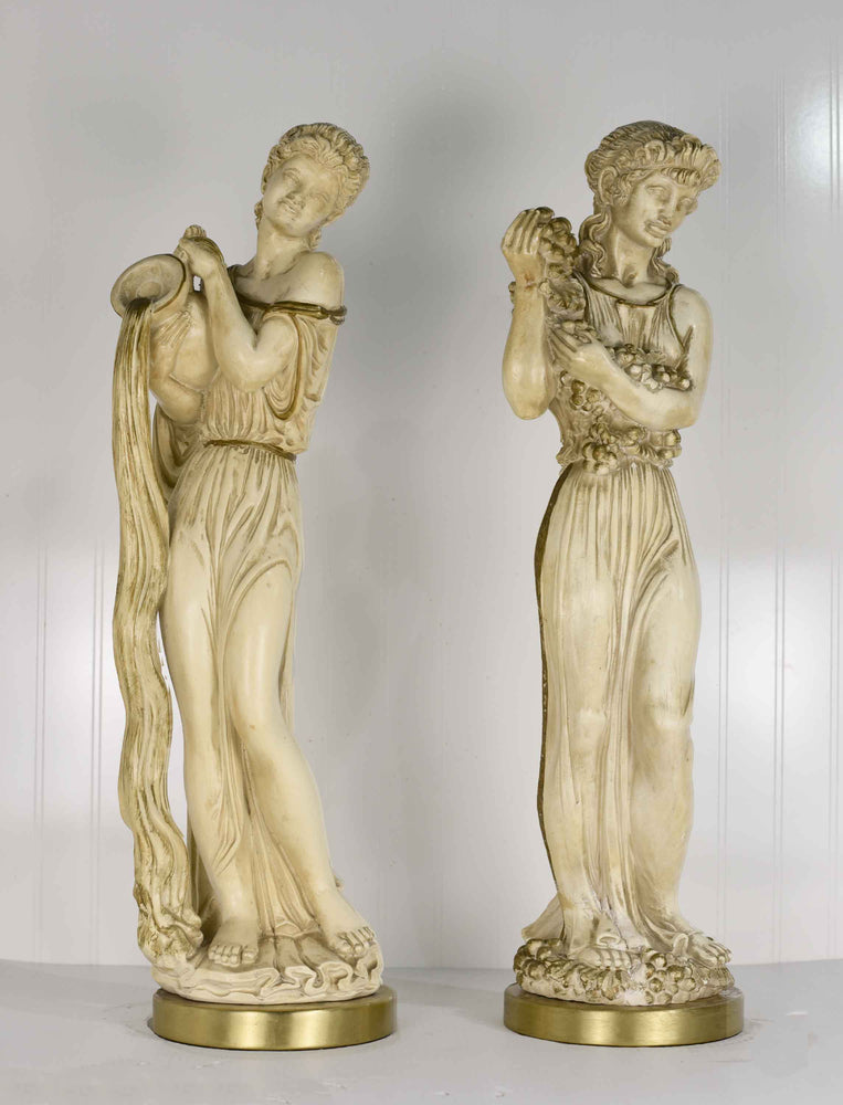 1950s Classical Greek Figures Chalkware by Universal Statuary Corp. Chicago