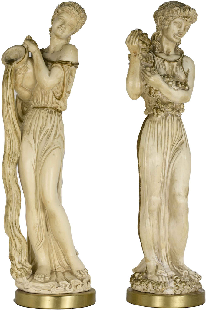 UNIVERSAL STATUARY CHICAGO 1960年代 石膏オブジェ 2 Vintage Universal Statuary Corp Chicago 22 S745B, S745G