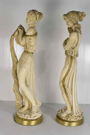 1950s Classical Greek Figures Chalkware by Universal Statuary Corp. Chicago