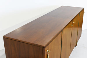 1950s Mid Century Modern Walnut 4 Door Sideboard by John Stuart Inc.