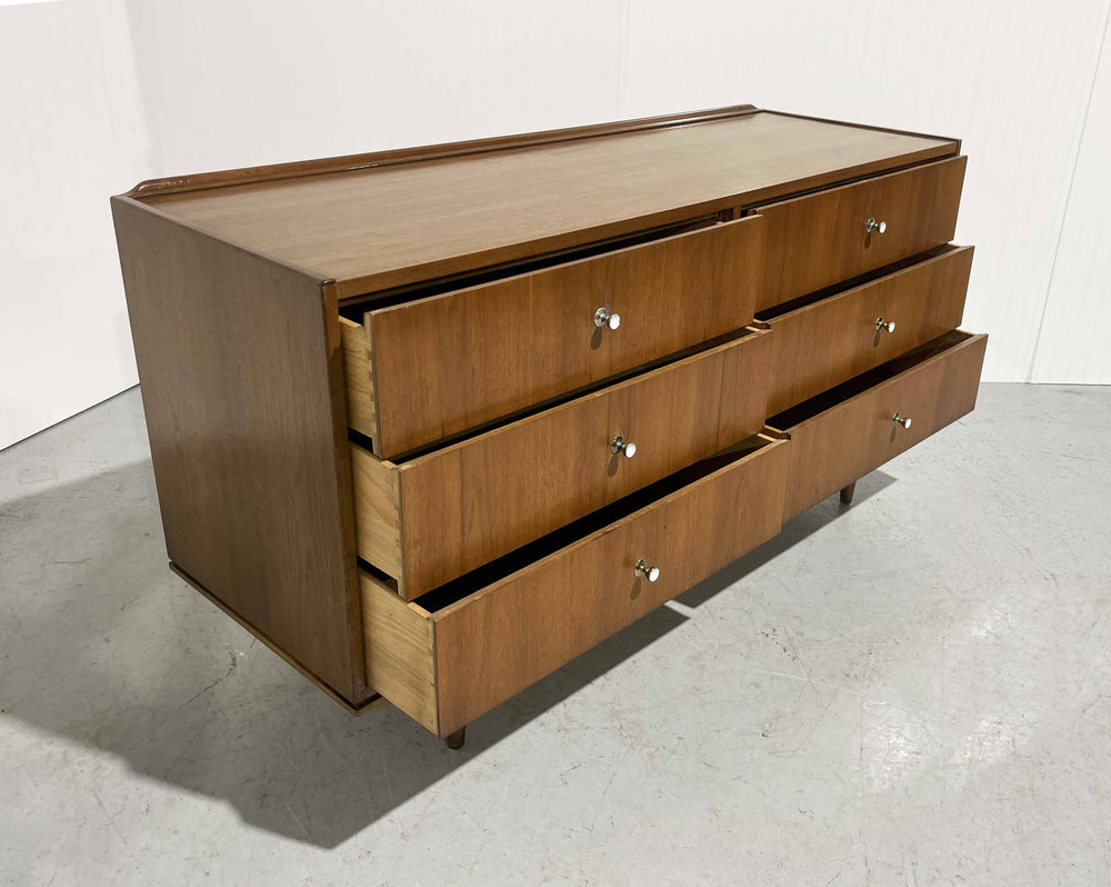 1950s Mid Century Modern Walnut Dresser by Morganton Furniture Company