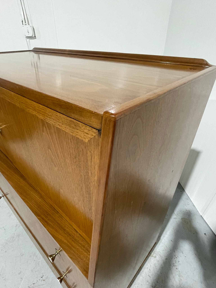 1950s Mid Century Modern Walnut Highboy by Morganton Furniture Company