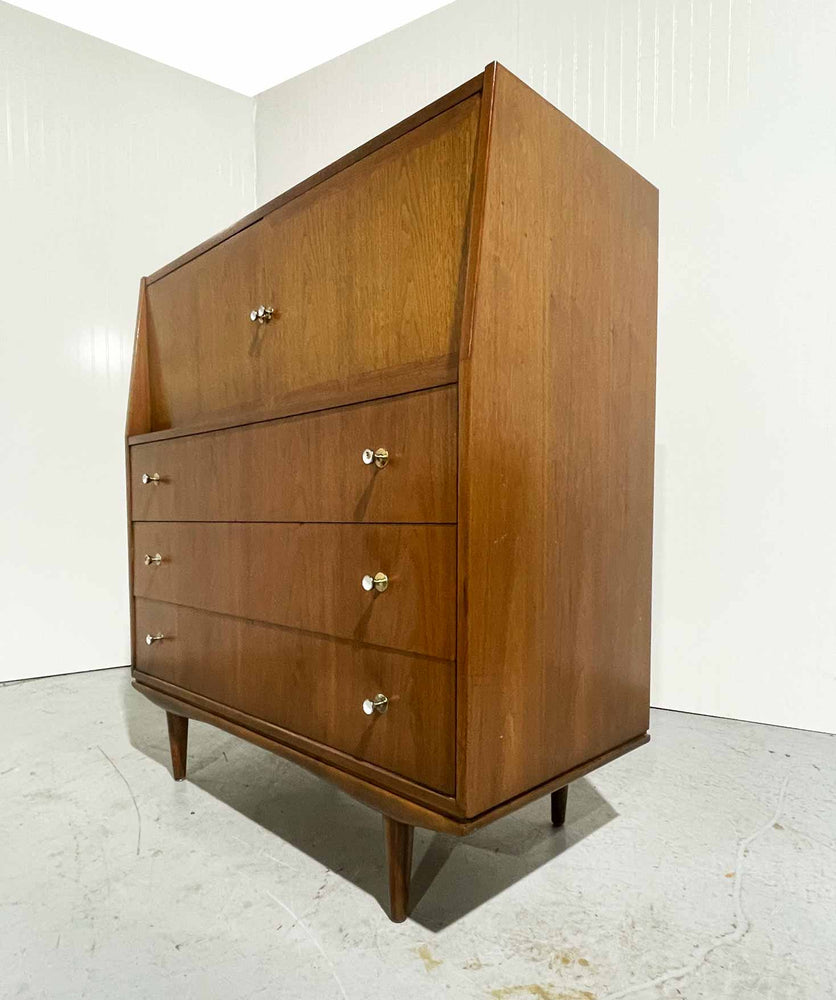1950s Mid Century Modern Walnut Highboy by Morganton Furniture Company