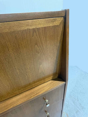 1950s Mid Century Modern Walnut Highboy by Morganton Furniture Company