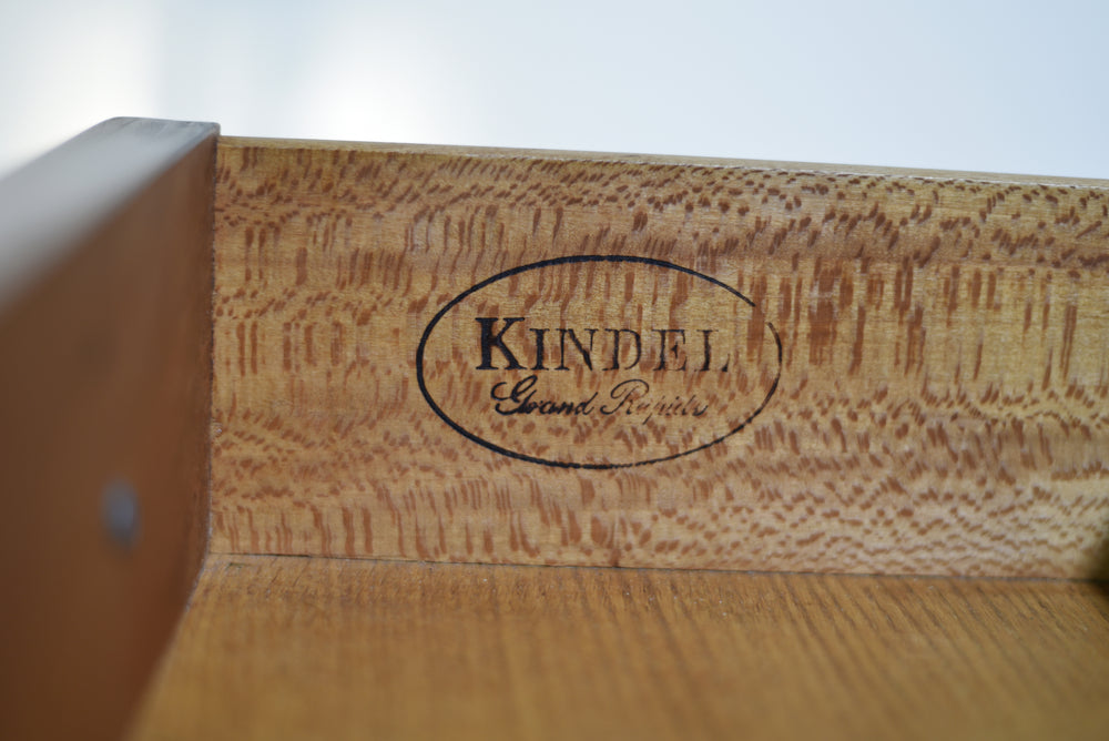 Mid Century Provincial Louis XVI Collection Tambour Door Chest by Kindel of Grand Rapids