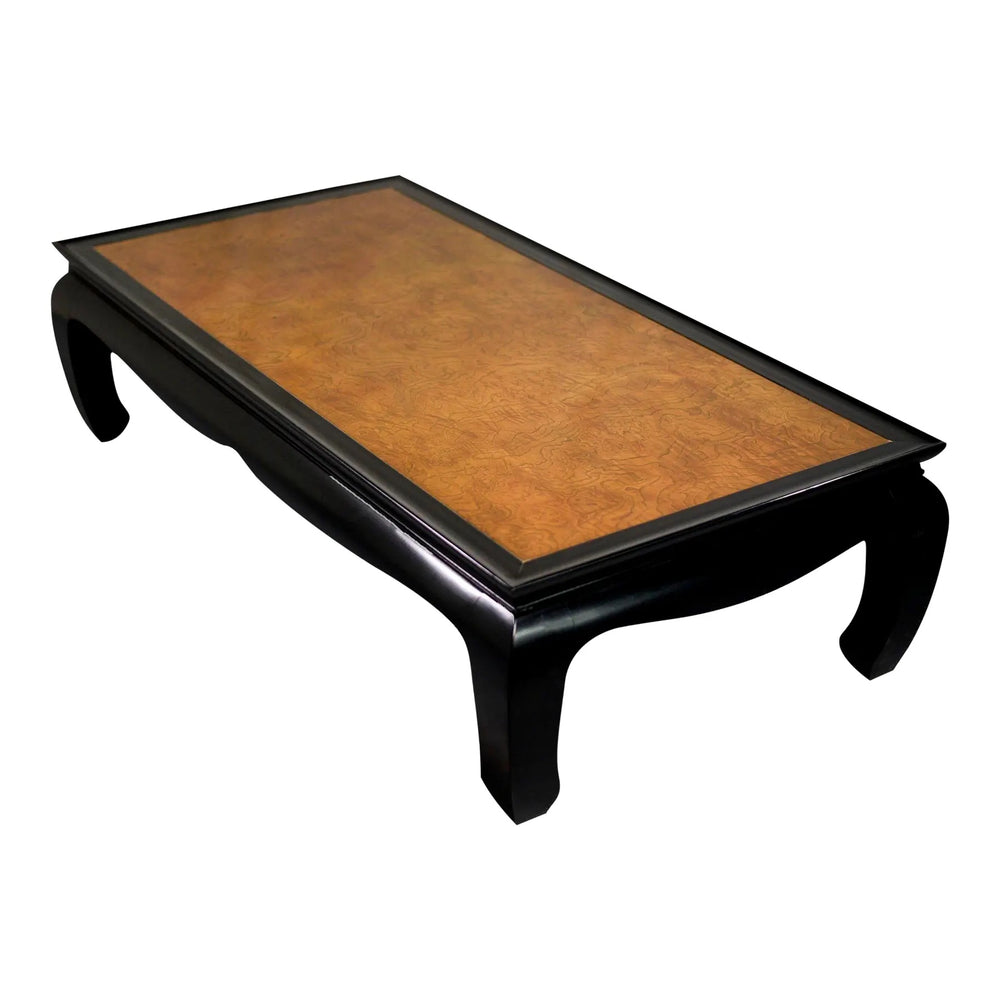 1970s Chin Hua Burled Wood Coffee Table by Century Furniture Ray Sabota