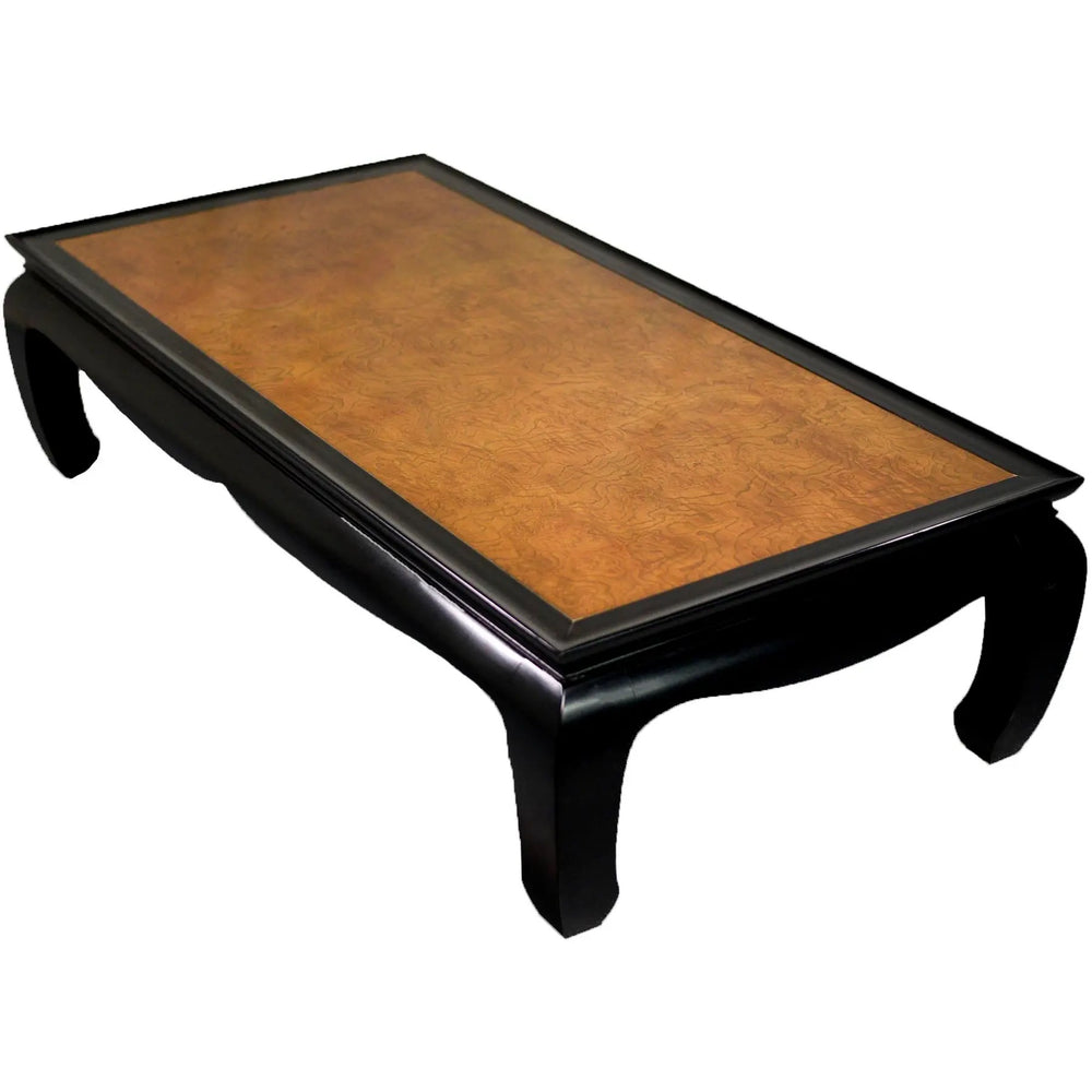 1970s Chin Hua Burled Wood Coffee Table by Century Furniture Ray Sabota