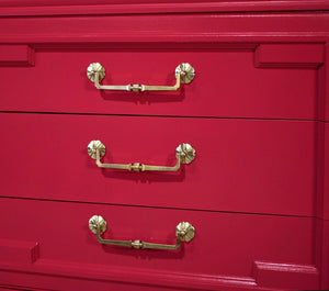 1960s Mid Century Thomasville Credenza Dresser inPink- Newly Painted