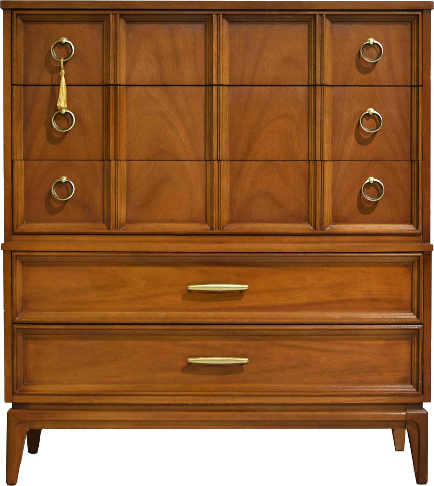 1960s Mid Century Modern Walnut Highboy Dresser by Dixie Furniture – Firebird Furniture 1960s Mid Century Modern Walnut Highboy Dresser by Dixie Furniture – Firebird Furniture