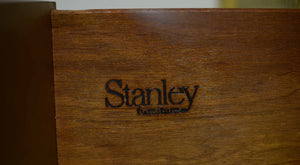 1960s Stanley Faux Bamboo Campaign Highboy Dresser - Customizable