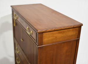 Mid Century Provincial Louis XVI Collection Tambour Door Chest by Kindel of Grand Rapids