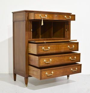Mid Century Provincial Louis XVI Collection Tambour Door Chest by Kindel of Grand Rapids