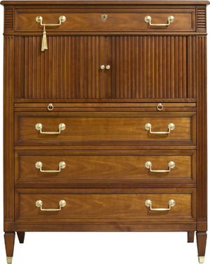 Mid Century Provincial Louis XVI Collection Tambour Door Chest by Kindel of Grand Rapids