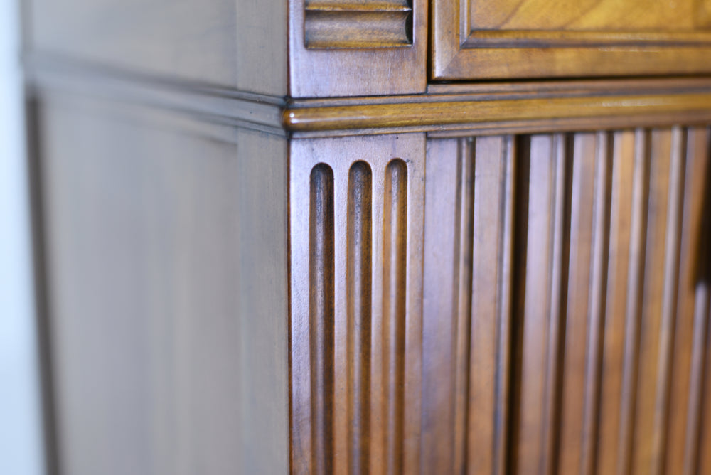 Mid Century Provincial Louis XVI Collection Tambour Door Chest by Kindel of Grand Rapids