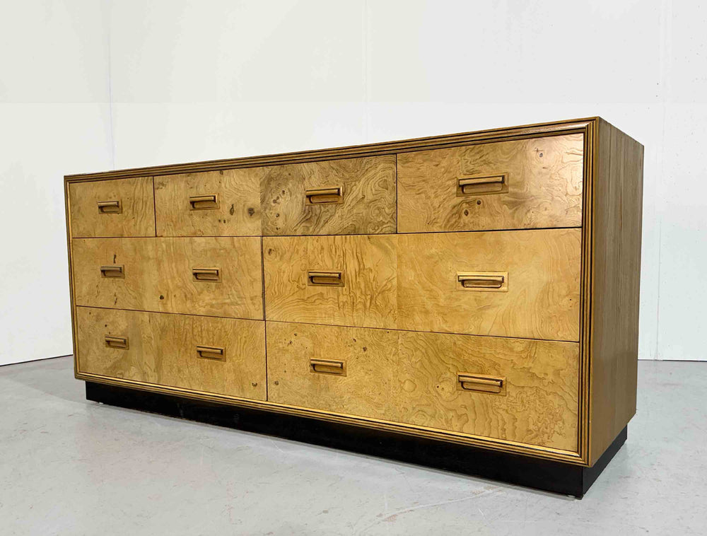 1970s Burlwood Credenza Scene Two Collection by Henredon Furniture