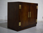 1970s Campaign 2 Door Chest by Dixie Furniture Act II Collection - A Single Unit