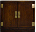 1970s Campaign 2 Door Chest by Dixie Furniture Act II Collection - A Single Unit