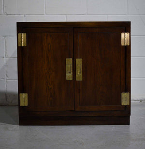 1970s Campaign 2 Door Chest by Dixie Furniture Act II Collection - A Single Unit