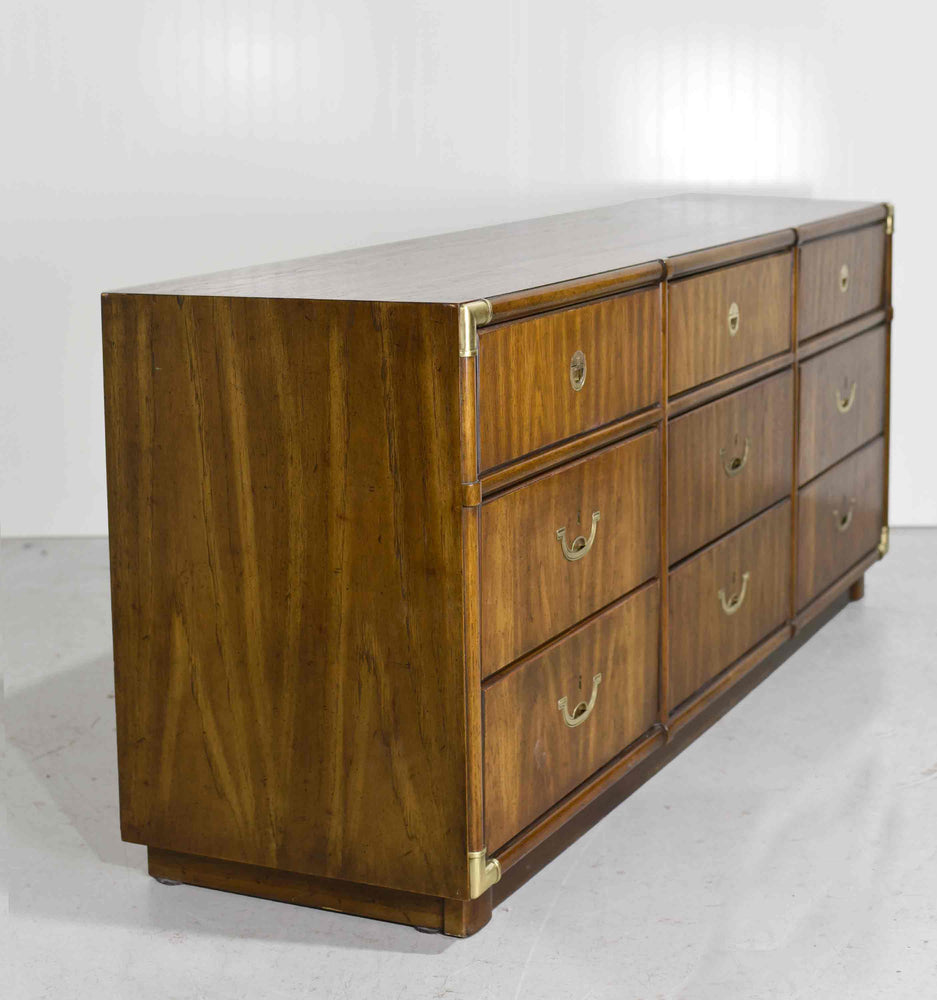 1970s Campaign 9 Drawer Dresser Accolade Collection by Drexel Furniture