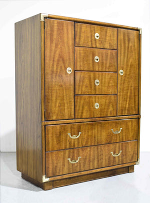 1970s Campaign Armoire Accolade Collection by Drexel Furniture