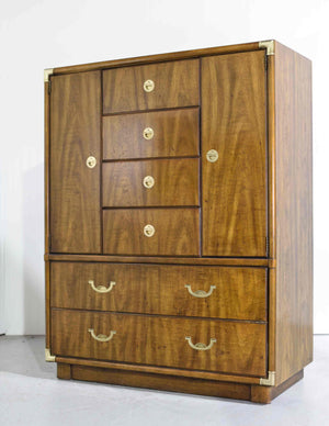 1970s Campaign Armoire Accolade Collection by Drexel Furniture