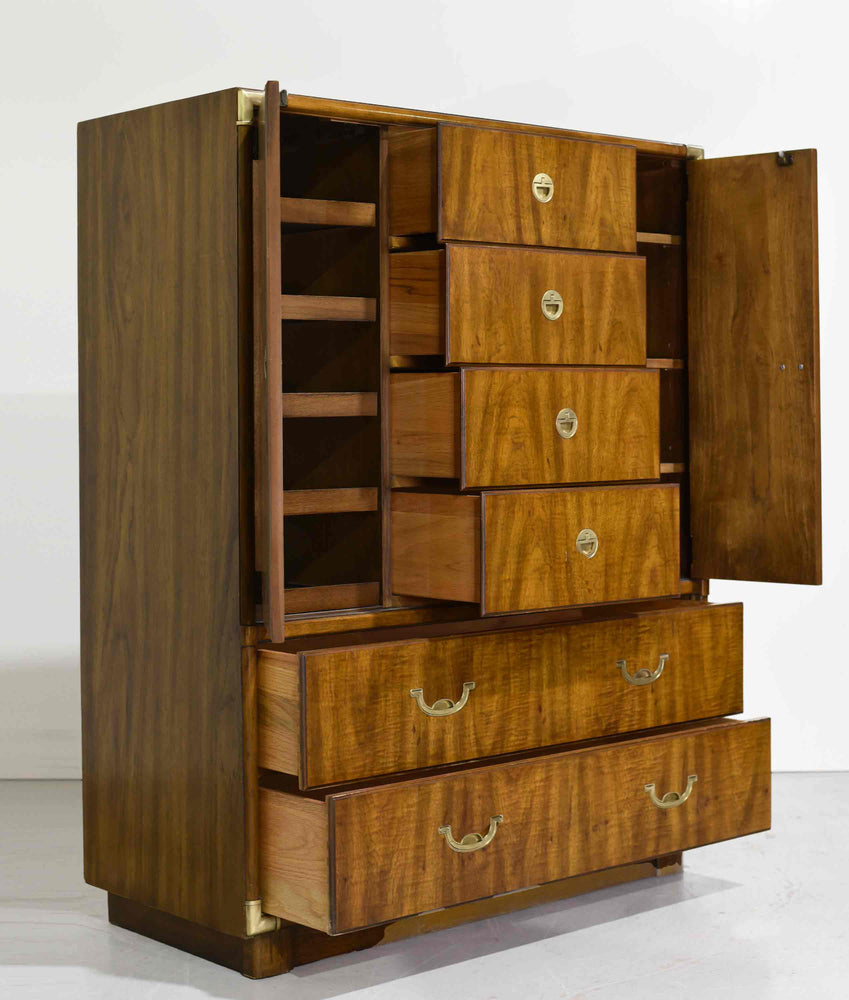 1970s Campaign Armoire Accolade Collection by Drexel Furniture