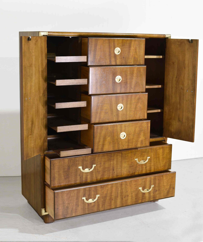 1970s Campaign Armoire Accolade Collection by Drexel Furniture