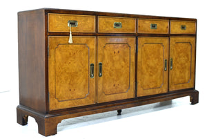 1970s Campaign Burlwood Sideboard by Century Furniture