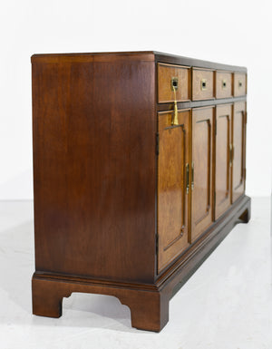 1970s Campaign Burlwood Sideboard by Century Furniture