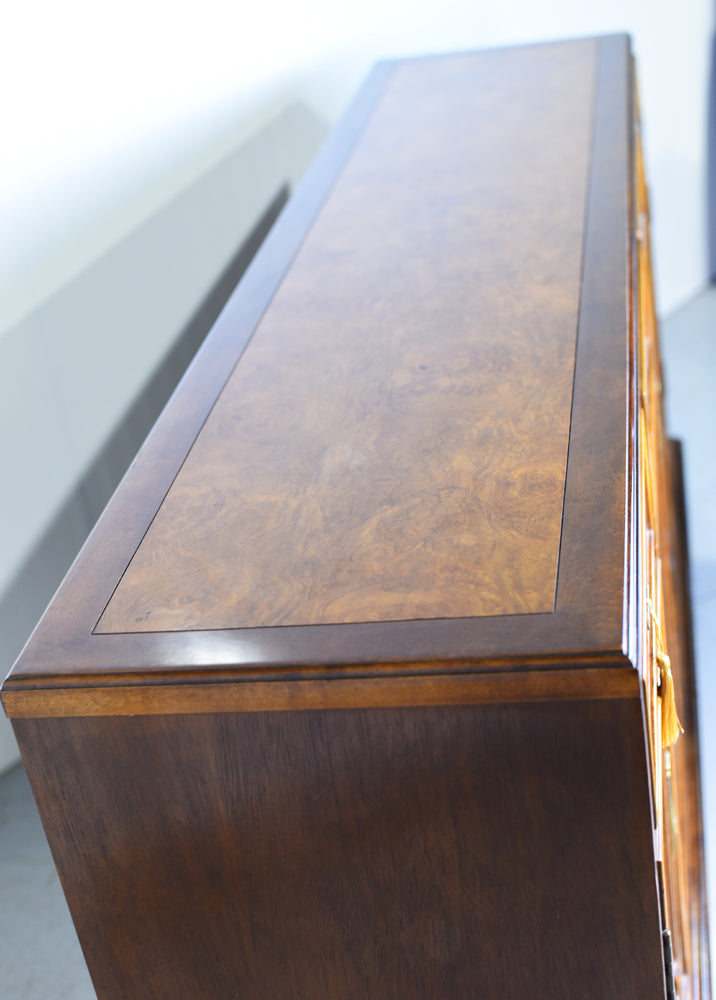 1970s Campaign Burlwood Sideboard by Century Furniture