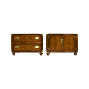 1970s Campaign Chests by Drexel Furniture - A Pair