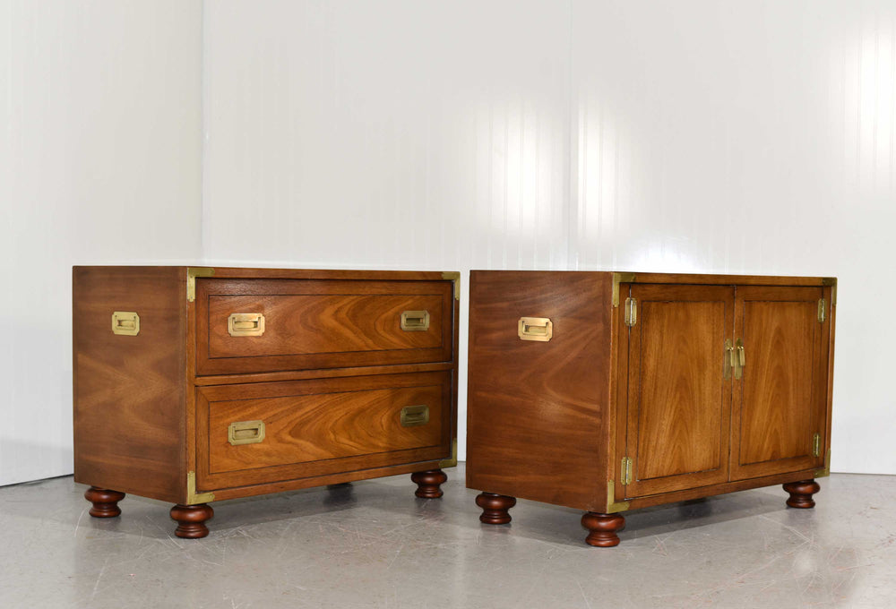 1970s Campaign Chests by Drexel Furniture - A Pair