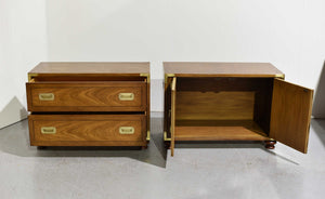 1970s Campaign Chests by Drexel Furniture - A Pair