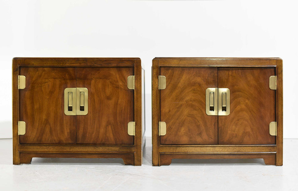 1970s Campaign Nightstands by Drexel Heritage - A Pair