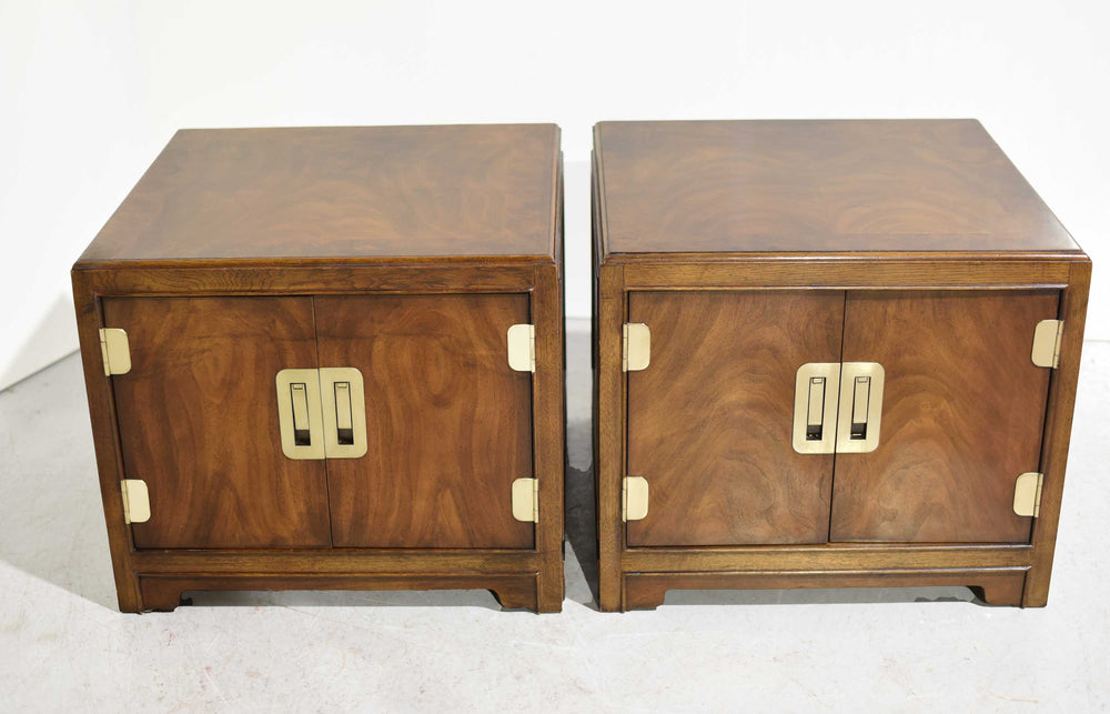 1970s Campaign Nightstands by Drexel Heritage - A Pair