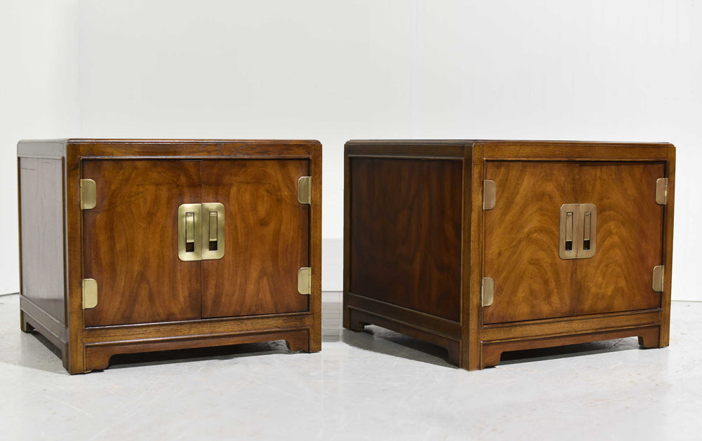 1970s Campaign Nightstands by Drexel Heritage - A Pair