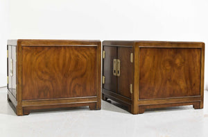 1970s Campaign Nightstands by Drexel Heritage - A Pair