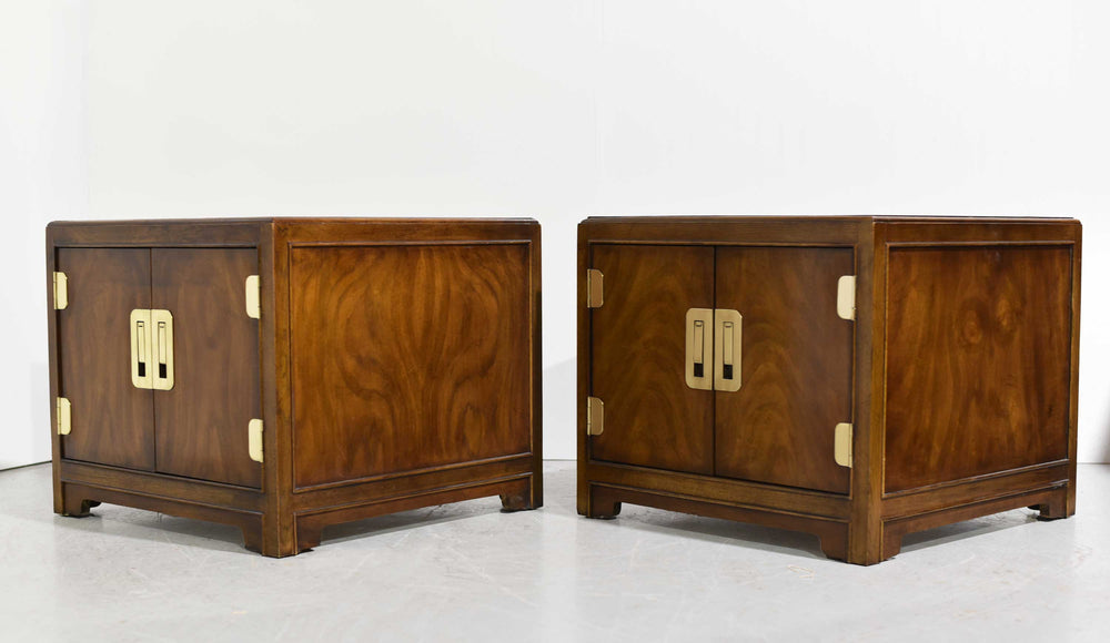 1970s Campaign Nightstands by Drexel Heritage - A Pair