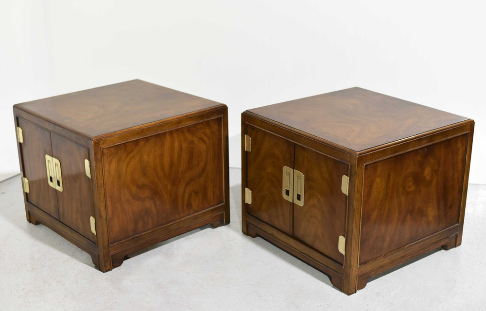 1970s Campaign Nightstands by Drexel Heritage - A Pair