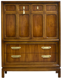 1970s Campaign Style Highboy by Henry M. Goodman Furniture